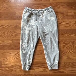 FRAME Easy Gray and White Tie-Dye Joggers Size XL Casual Comfy Sweatpants